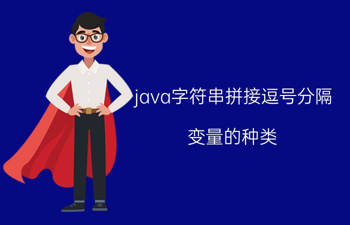 java字符串拼接逗号分隔 变量的种类？